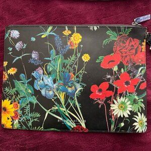 NEW Alice + Olivia Midnight Meadows Floral Large Zip Pouch Clutch Wristlet NWT